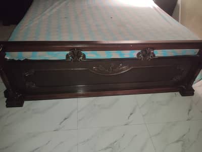 King size double bed set with mattress for sale