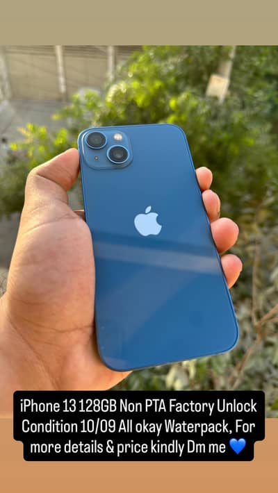 Iphone 13 Non PTA Factory Unlocked 128GB Waterpack
