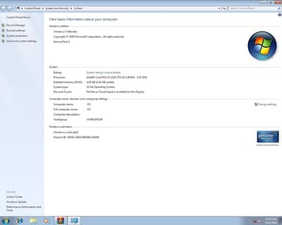 intel (R) corel ( TM) i3-2100 CPU @ 3.10 GHZ 3.10 GHZ