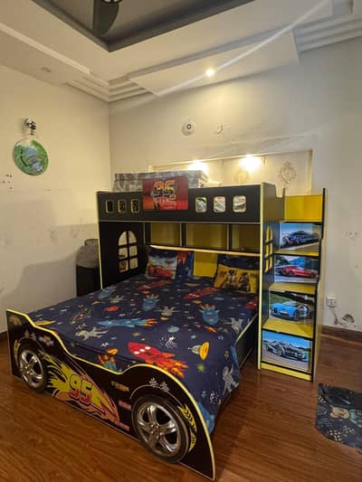 kids bed full size with bunk bed and stairs best condition
