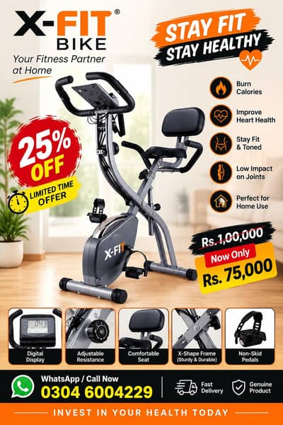 X-FIT Exercise Bike – 25% OFF | Ab Sirf Rs. 75,000