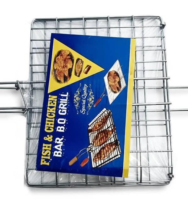 11 x 19 Inch Stainless Steel Fish Grill Stand — Heavy-Duty BBQ Rack for Home and Restaurant Use