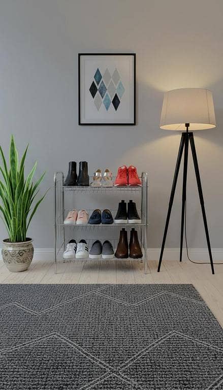 3-Tier Shoe and Book Storage Rack – Modern Organizer for Home, Office, and Study