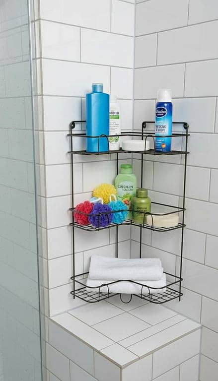 Racks Black & Sky Blue 3-Tier Wall Mount Wire Storage Rack | Multipurpose Metal Organizer | Hanging Caddy for Kitchen Spices, Bathroom Shampoo & Bedroom Sundries