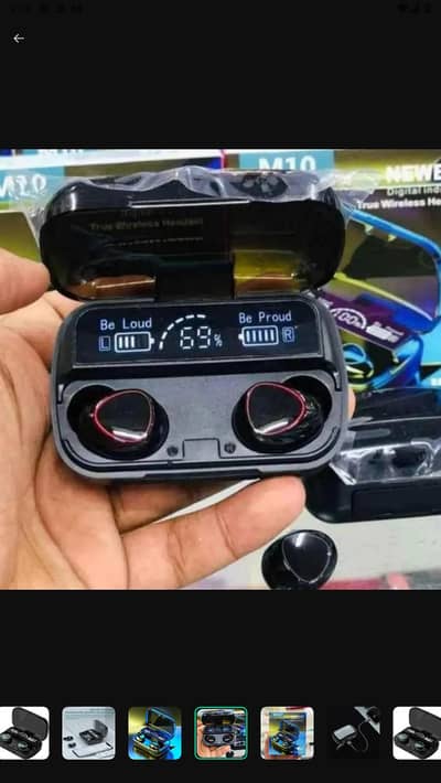 Black Pro 2 Wireless Earbuds With ANC & Heavy Bass - Brand New