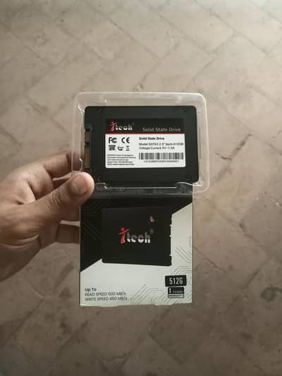 I-tech 512GB SSD 100% Health - Like New - Box Pack - Fast 500MB/s