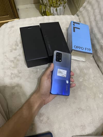 Oppo F19 with box official PTA Approved Family Used phone 6GB 128 GB
