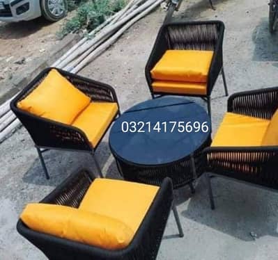 Garden outdoor furniture rattan set upvc chairs table umbrella