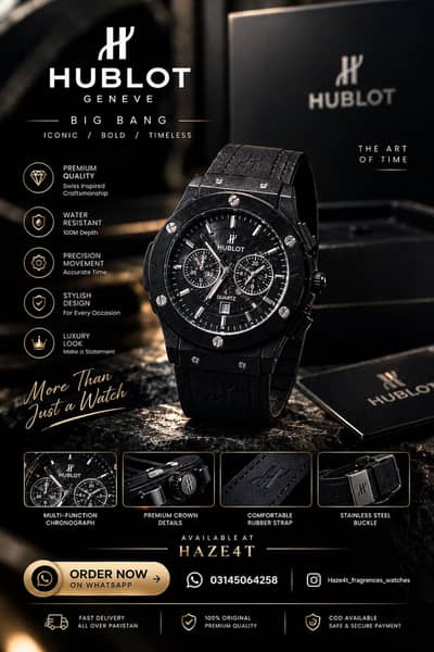 Hublot watch with free box