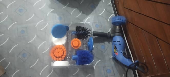 Electric Drill Machine with 11 Pcs Cleaning & Scrub Brush Set