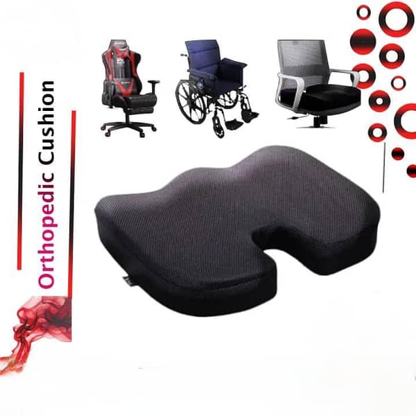 Orthopedic Memory Foam Car Seat Cushion with Non-Slip Back Support for Tailbone Pain Relief