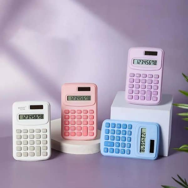Portable Colorful Calculator for Students – Pocket-Sized Calculator for Girls