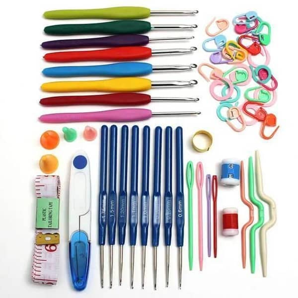 Knitting Tools: 22-piece Metal Crochet Hooks Set (Stainless Steel & Aluminum) by Knitting Tools