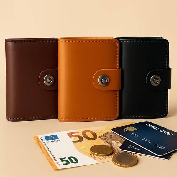 Men's New Imported Minimalist Trifold Pebble Grain Leather Wallet