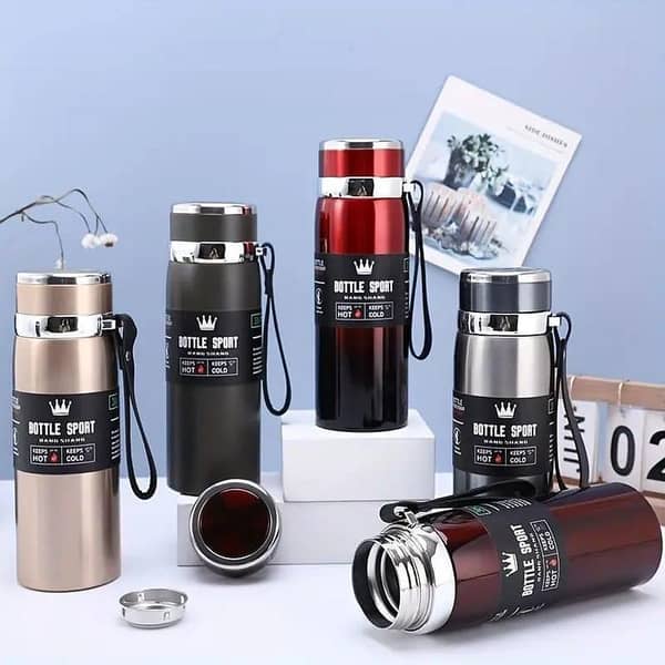 Stainless Steel 1000ml Insulated Water Bottle for Kids Girls & Boys School Sports Bottle Random Color
