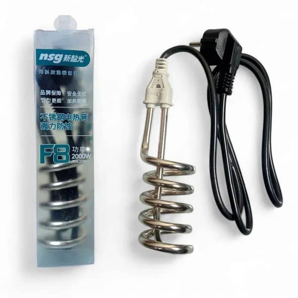 Water Heating Rod 2000W F8 Shock Proof Portable Electric Water Heating Rod – Instant Heating Solution for Baths, Cleaning