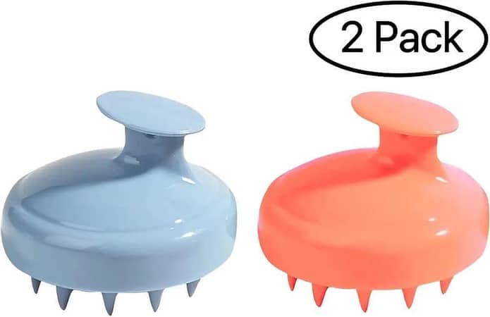 1pc Silicone Scalp Massaging Brush for Bath and Hair Washing (Random Color) by Unknown Brand