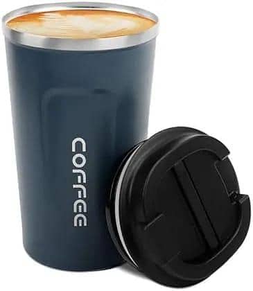 Imported Coffee Mug  Insulated Heat Preservation Coffee Travel Mug Spill Proof with Leakproof Lid Vacuum Stainless Steel Thermos Coffee Cup (Random color)