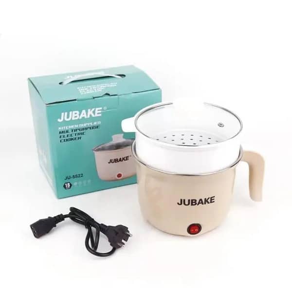 T  Multi-function Portable Electric Cooker - Egg Steamer - Noodle Pot - Mini Rice Cooker - Electric Kettle - Stainless Steel Mini Cooker - Electric Cooker Pan - Double Layer Non-Stick Pan For Kitchen - 2 Pots - Multi Color Cooker