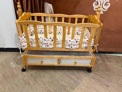 wooden baby cot