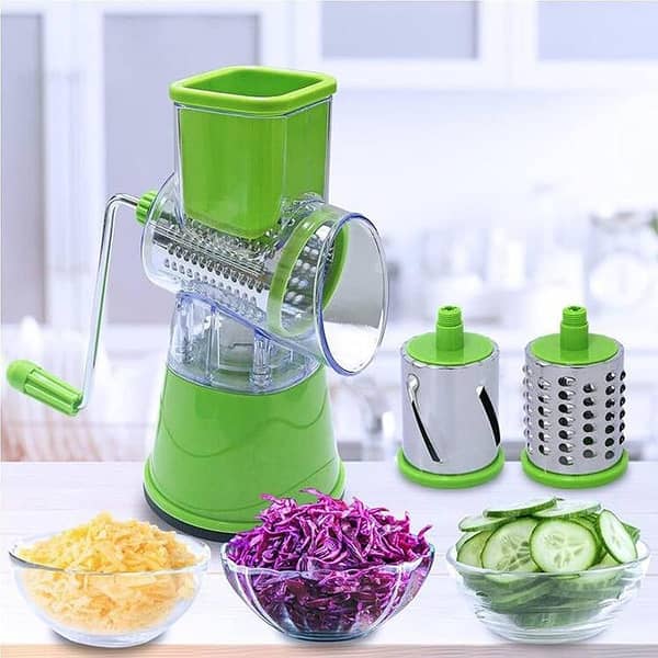 T  Vegetable Slicer and Cutting Manual Machine |Multifunctional Kitchen Machine |6 in 1 Vegetable Cutter Machine for Potato Onion Carrot Manual Cutting Machine| Drum Grater Manual Vegetable Cutter Slicer Kitchen.