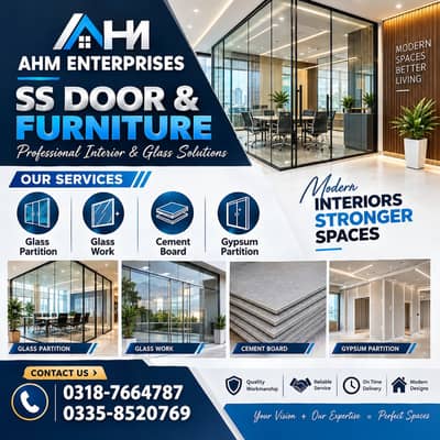 Gypsum ceiling/glass partition/gypsum board partition/cement partitio