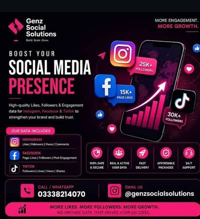 Social media growth service