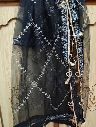 Black & Silver Embroidered Lehenga Choli with Dupatta – Party Wear