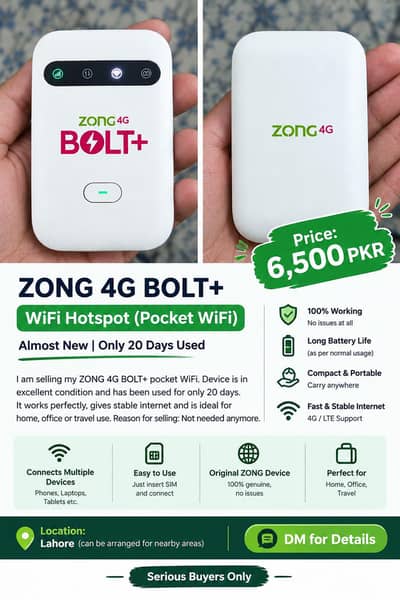 ZONG INTERNET POCKET DEVICE