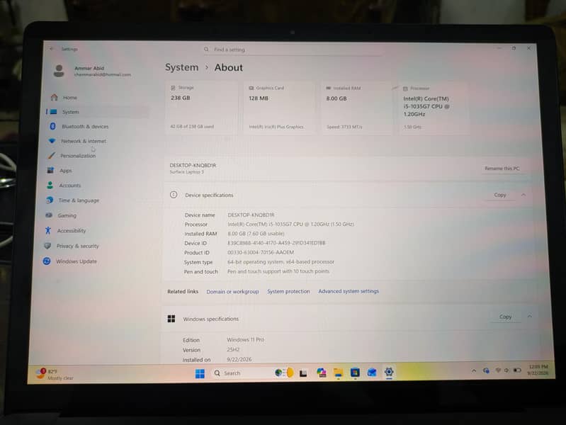 Microsoft Surface laptop 3 2