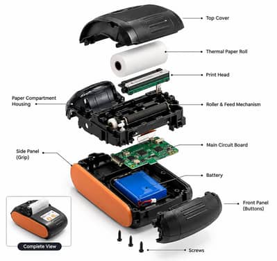 Media link G3 portable Bluetooth thermal recipet printer