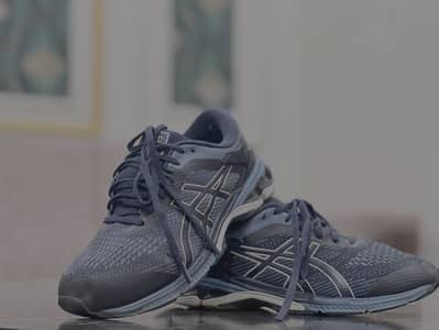 ASICS Men's GEL-Kayano 26 Running Shoes size 41.5 Midnight/Grey Floss