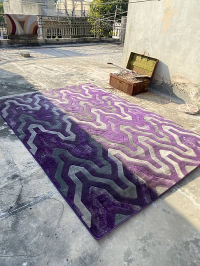 Geometric Purple Maze carpet