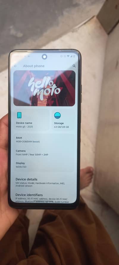 MOTOROLA MOTO G5 10/10 8GB RAM 128GB ROM