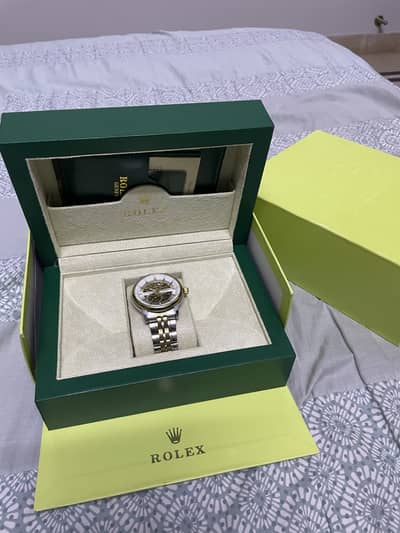 Premium Rolex Automatic Skeleton Watch | 2-Tone | With complete box
