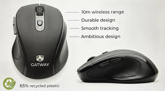 Gateway Wireless Mouse -2.4Ghz - 6 Buttons - Battery Powered