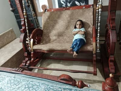 seater wooden Juhla. Wooden swing for home-Good condition