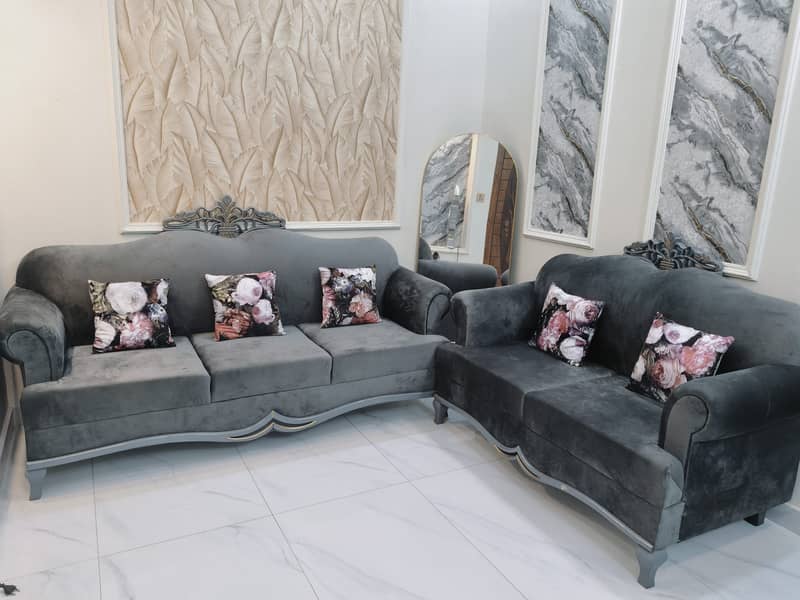 5 Seater Sofa Set|Sofa Set|Sofa|Wooden Sofa Set 4