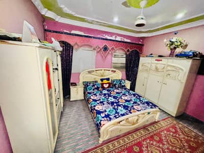 White Deco Bedroom Furniture Set – Bed, 2 Wardrobes & Showcase