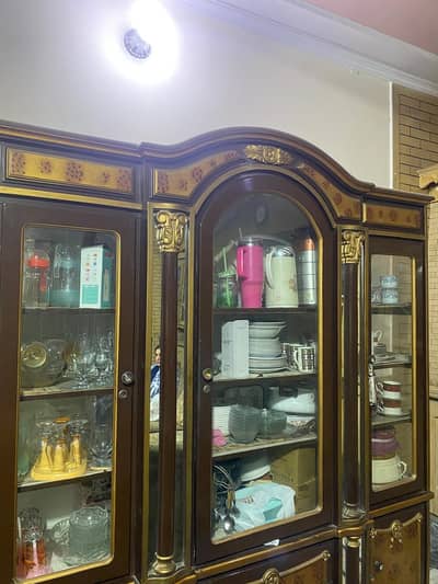 solid wood show case for sale urgent.