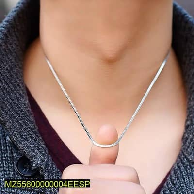 silver-toned snake chain