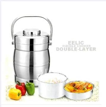 T  Double Layer Handle Cooker, Best for Keeps Hot and Cold for Hours, Stainless Steel High Quality