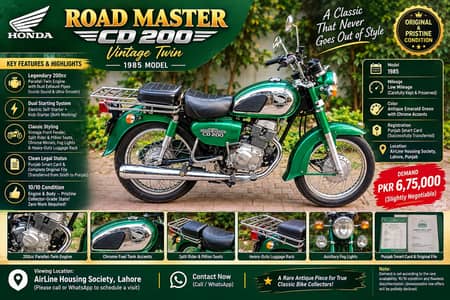 Honda Road Master CD 200 (1985) - Rare Vintage Classic - 10/10 Conditi