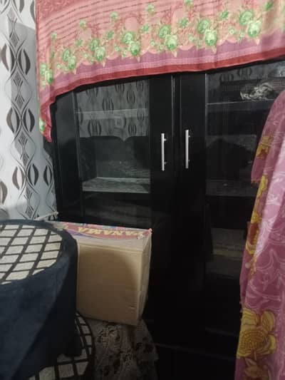 Versace design showcase for sale in black