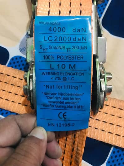 Lc2000 daN Polyester Webbing cargo lashing Belt(2 PCs):::: :::