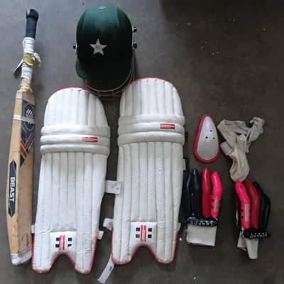 Hard ball cricket kit for under 19 .