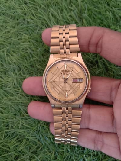 seiko5 micron gold automatic