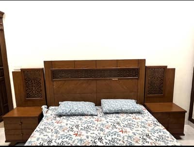 Wooden Bed king Size used for few months only.