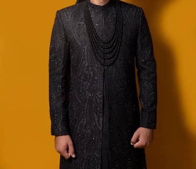 Designer Black Sherwani