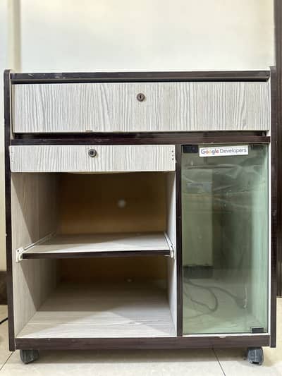 Wood Computer Table Trolly for Home and office
